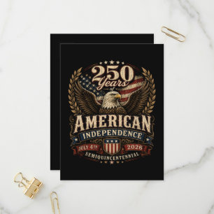 Amerikas 250-årsjubileum usa inbjudan vykort