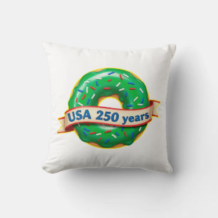 Amerikas 250-årsjubileum USA med söt donut Kudde