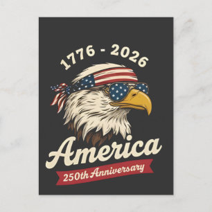 Amerikas 250-årsjubileum USA Örn Fågel 1776 2026 Vykort