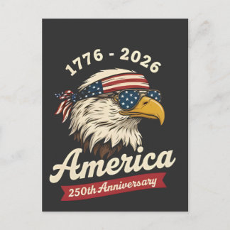 Amerikas 250-årsjubileum USA Örn Fågel 1776 2026 Vykort