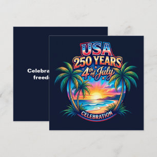 Amerikas 250-årsjubileum USA Palm Beach Julkort