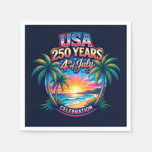Amerikas 250-årsjubileum USA Palm Beach Pappersservett