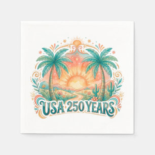 Amerikas 250-årsjubileum USA Palm Beach Pappersservett