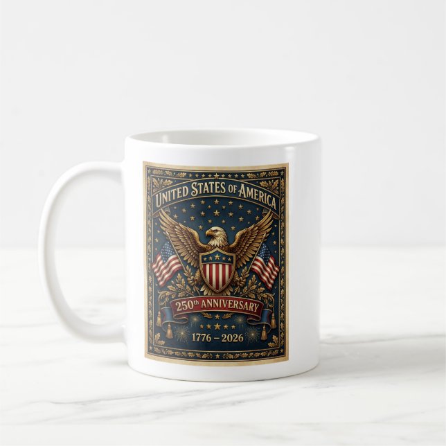 Amerikas 250-årsjubileum Version 1    Kaffemugg (Vänster)