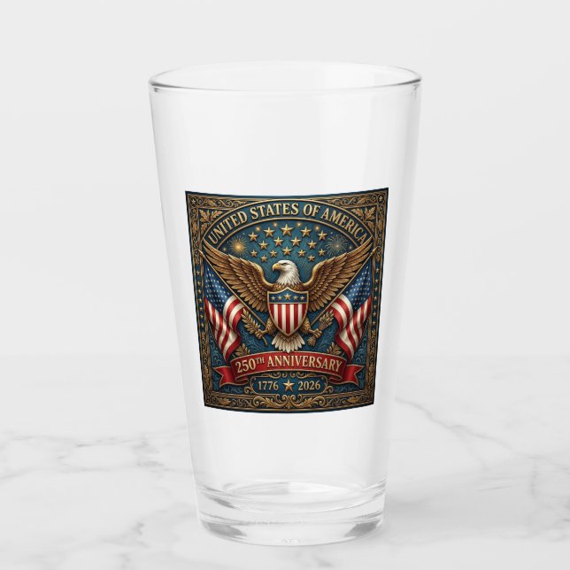 Amerikas 250-årsjubileum Version 2 Glaskopp (Framsida)