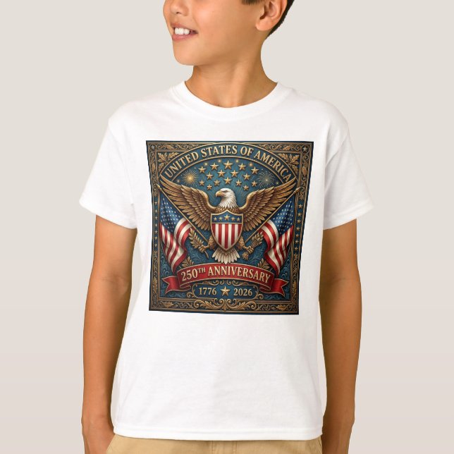 Amerikas 250-årsjubileum Version 2 T Shirt (Framsida)
