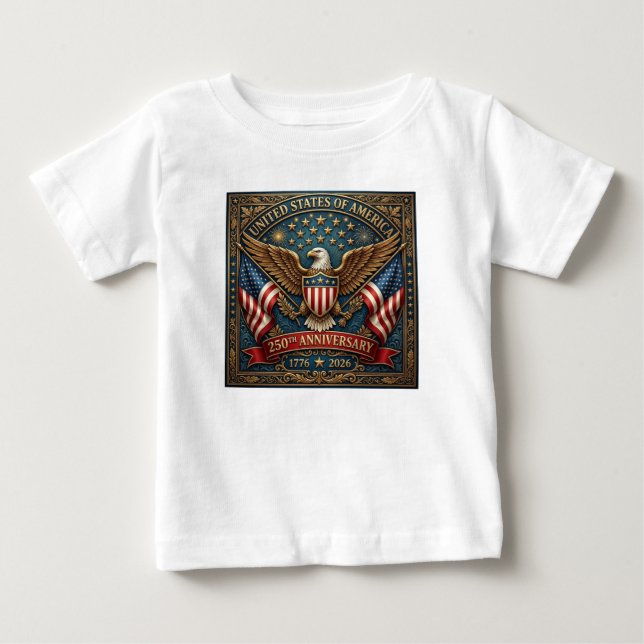 Amerikas 250-årsjubileum Version 2 T Shirt (Framsida)