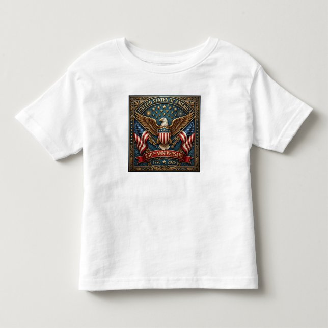 Amerikas 250-årsjubileum Version 2 T Shirt (Framsida)