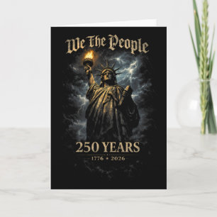 Amerikas 250-årsjubileum Vi Folket Staty Av Kort