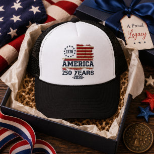 Amerikas 250-årsjubileum Vintage Flagga Keps