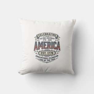Amerikas 250-årsjubileum Vintage Patriotisk Tröja Kudde