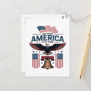 amerikas 250-årsjubileum vykort