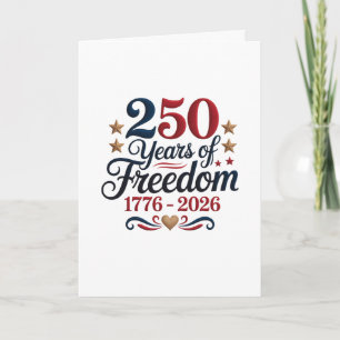 Amerikas 250-årsjubileums hälsning kort