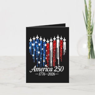 Amerikas 250-årsjubileums hjärtflagga helgkort