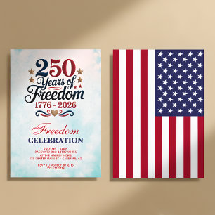 Amerikas 250-årsjubileumsfest inbjudningar