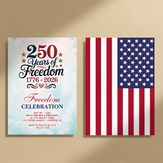 Amerikas 250-årsjubileumsfest inbjudningar (Skapare uppladdad)