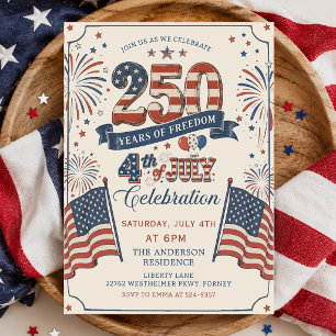 Amerikas 250-årsjubileumsfestinbjudan inbjudningar