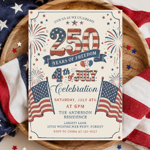 Amerikas 250-årsjubileumsfestinbjudan inbjudningar