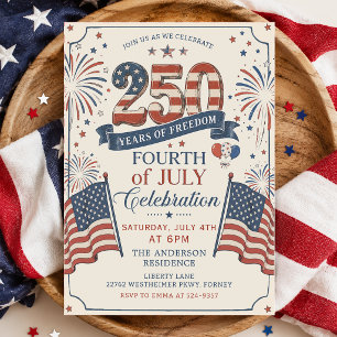 Amerikas 250-årsjubileumsfestinbjudan inbjudningar