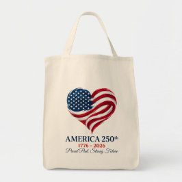 Amerikas 250-årsjubileumsflagga Hjärtformad varuko Tygkasse