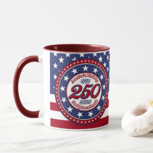 Amerikas 250-årsjubileumsflagga Semiquincentennial Mugg