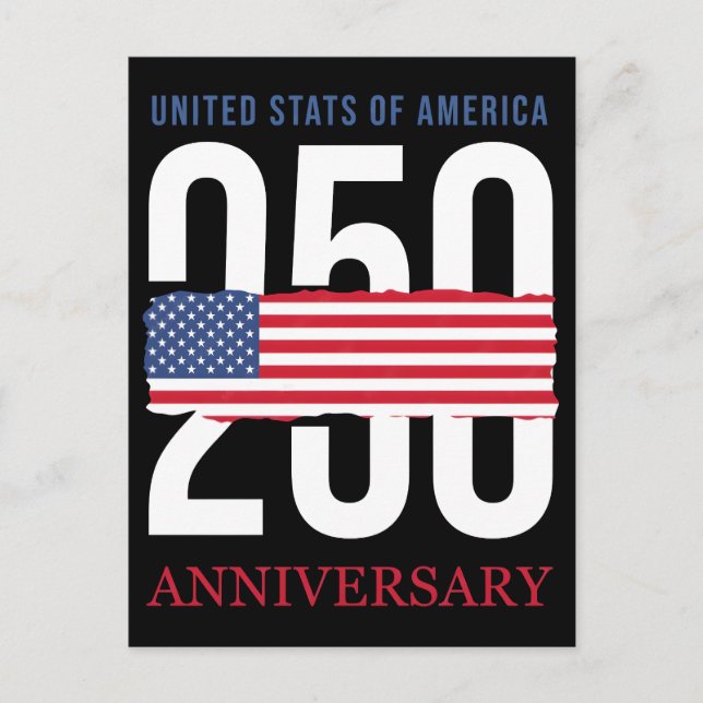 Amerikas 250-årsjubileumshyllning  vykort (Framsida)