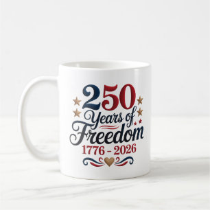 Amerikas 250-årsjubileumsmärke kaffemugg