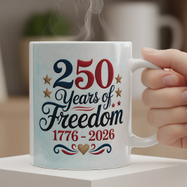 Amerikas 250-årsjubileumsmärke kaffemugg