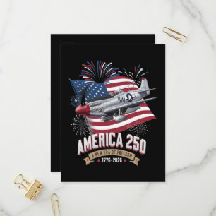 Amerikas 250-årsjubileumsplan inbjudan vykort