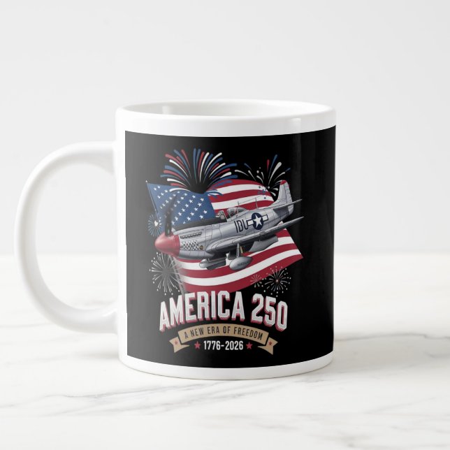 Amerikas 250-årsjubileumsplan jumbo mugg (Vänster)