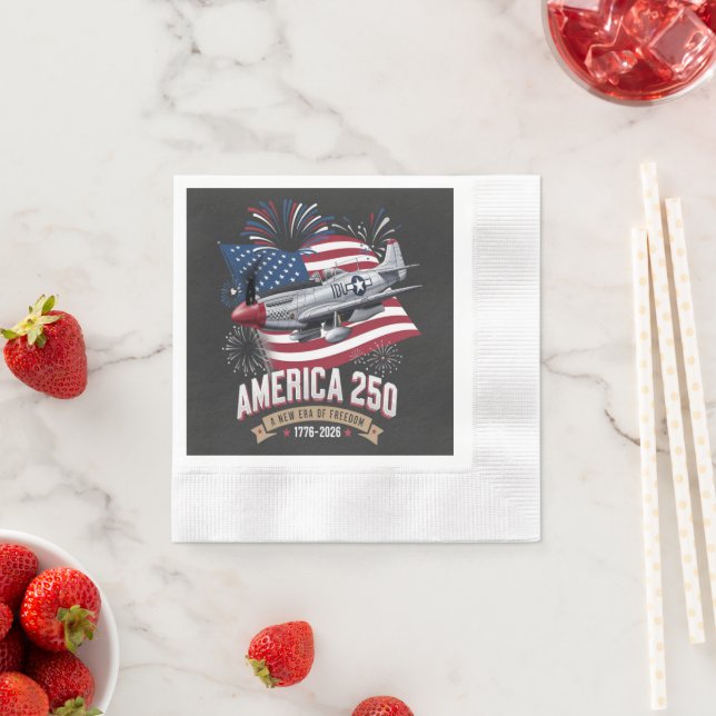 Amerikas 250-årsjubileumsplan pappersservett (Insitu)