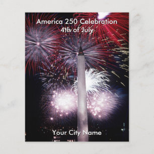 Amerikas 250 Community Fireworks WA Monument Flygblad