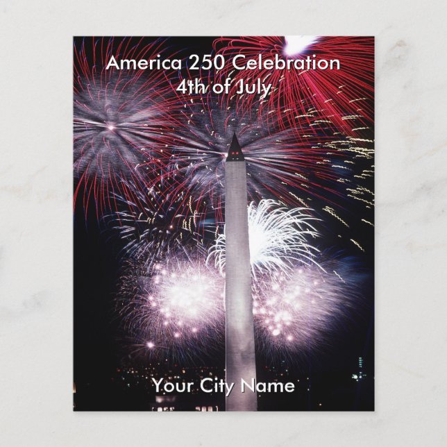 Amerikas 250 Community Fireworks WA Monument Flygblad (Framsidan)