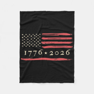 Amerikas 250:e födelsedag 1776-2026 USA flagga 250 Fleecefilt