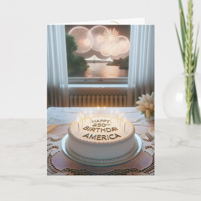 Amerikas 250:e Födelsedagsfest Kort (Framsida)