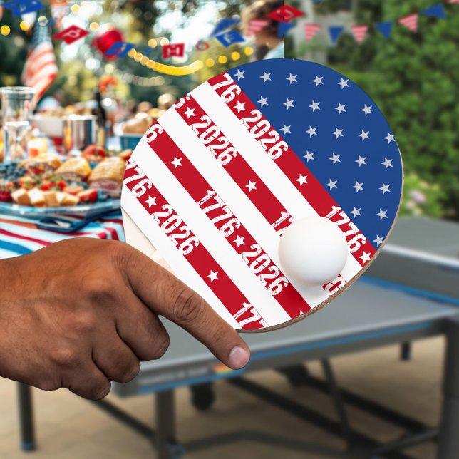 Amerikas 250:e Stars And Stripes 1776-2026 Pingisracket (Skapare uppladdad)