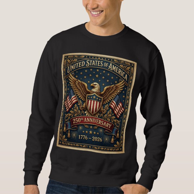Amerikas 250:e Version 1    Lång Ärmad Tröja (Framsida)
