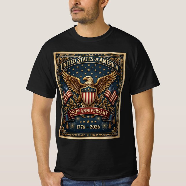 Amerikas 250:e Version 1 T Shirt (Framsida)