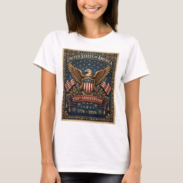 Amerikas 250:e Version 1    T Shirt (Framsida)
