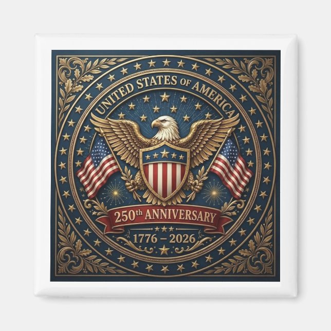 Amerikas 250:e Version 3 Magnet (Framsidan)