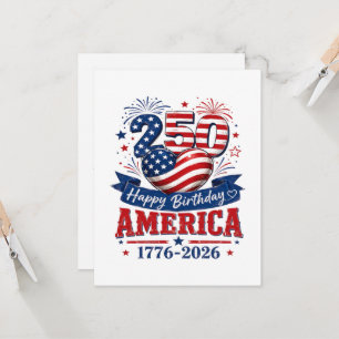 Amerikas 250 glada födelsedag patriotisk firande inbjudningar