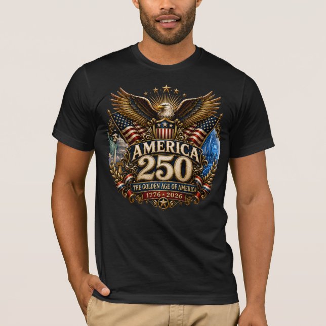 Amerikas 250 gyllene tidsålder t shirt (Framsida)