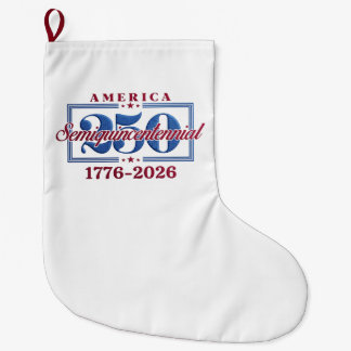 Amerikas 250 halvsekelsgrafisk – 1776-2026 stor julstrumpa
