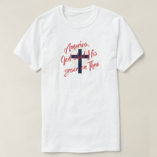 Amerikas 250 röda vita blå gyllene T-shirt