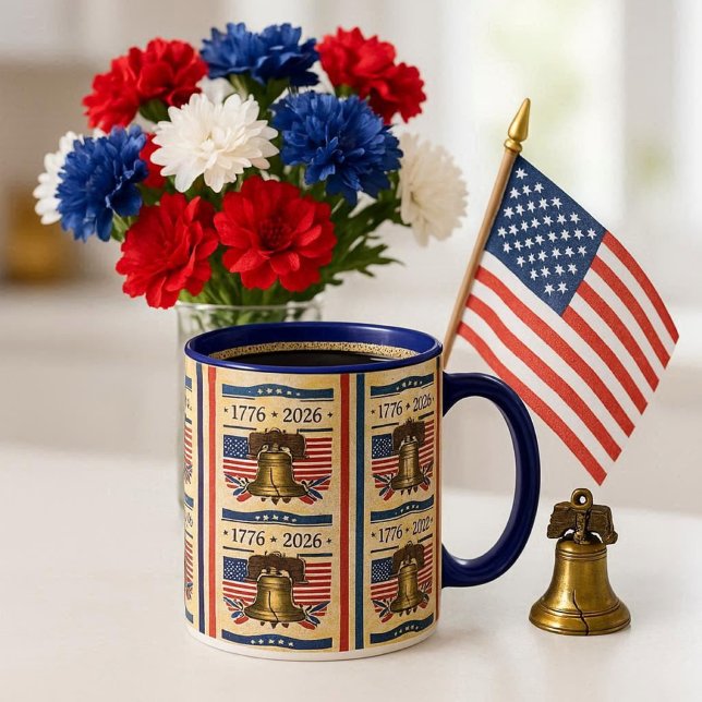 Amerikas årsjubileum 250 år minnessaker   mugg (Skapare uppladdad)