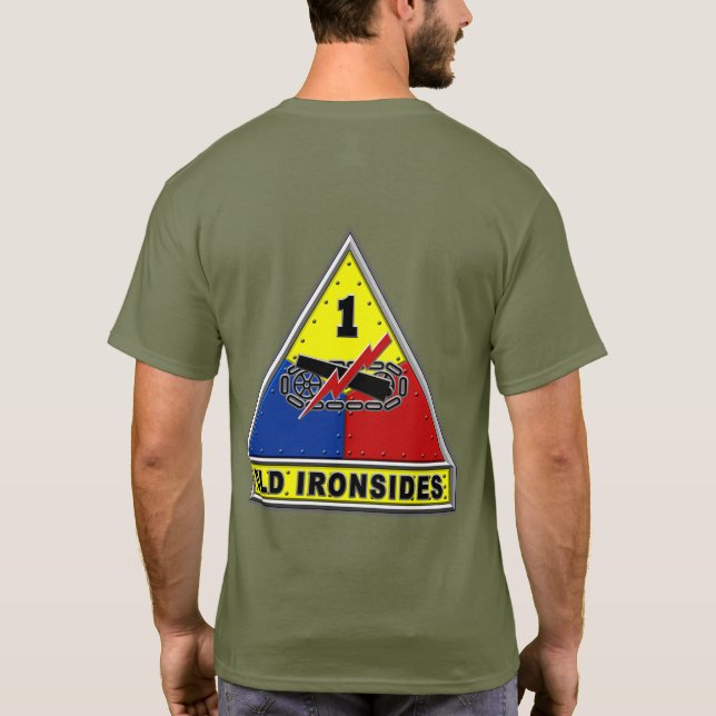 Amerikas bepansrade division  t shirt (Baksida)
