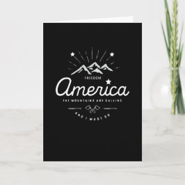 Amerikas berg ropar jag måste gå mörk blank kort