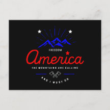 Amerikas berg ropar jag måste gå mörk färg