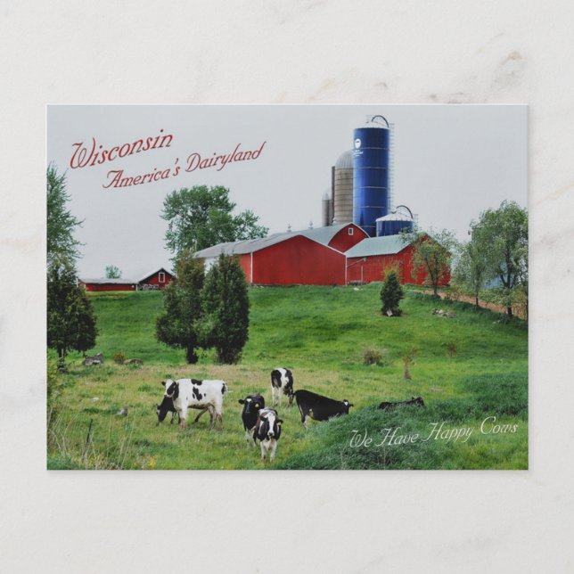 Amerikas Dairyland Vykort (Framsida)