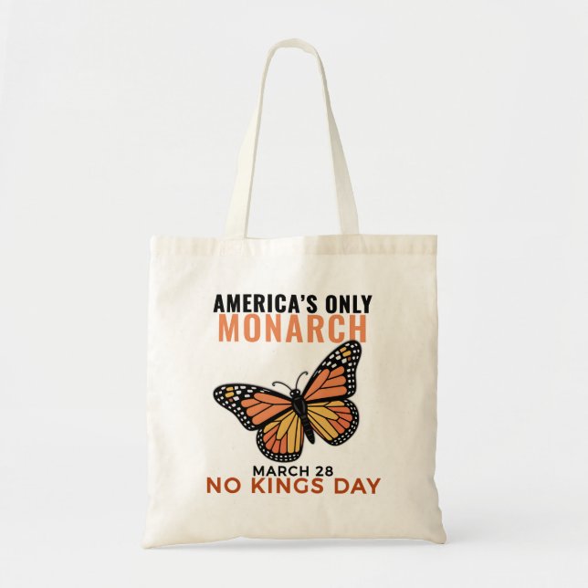 Amerikas Enda Monark Fjäril • Ingen Kungs Dag Tygkasse (Framsidan)